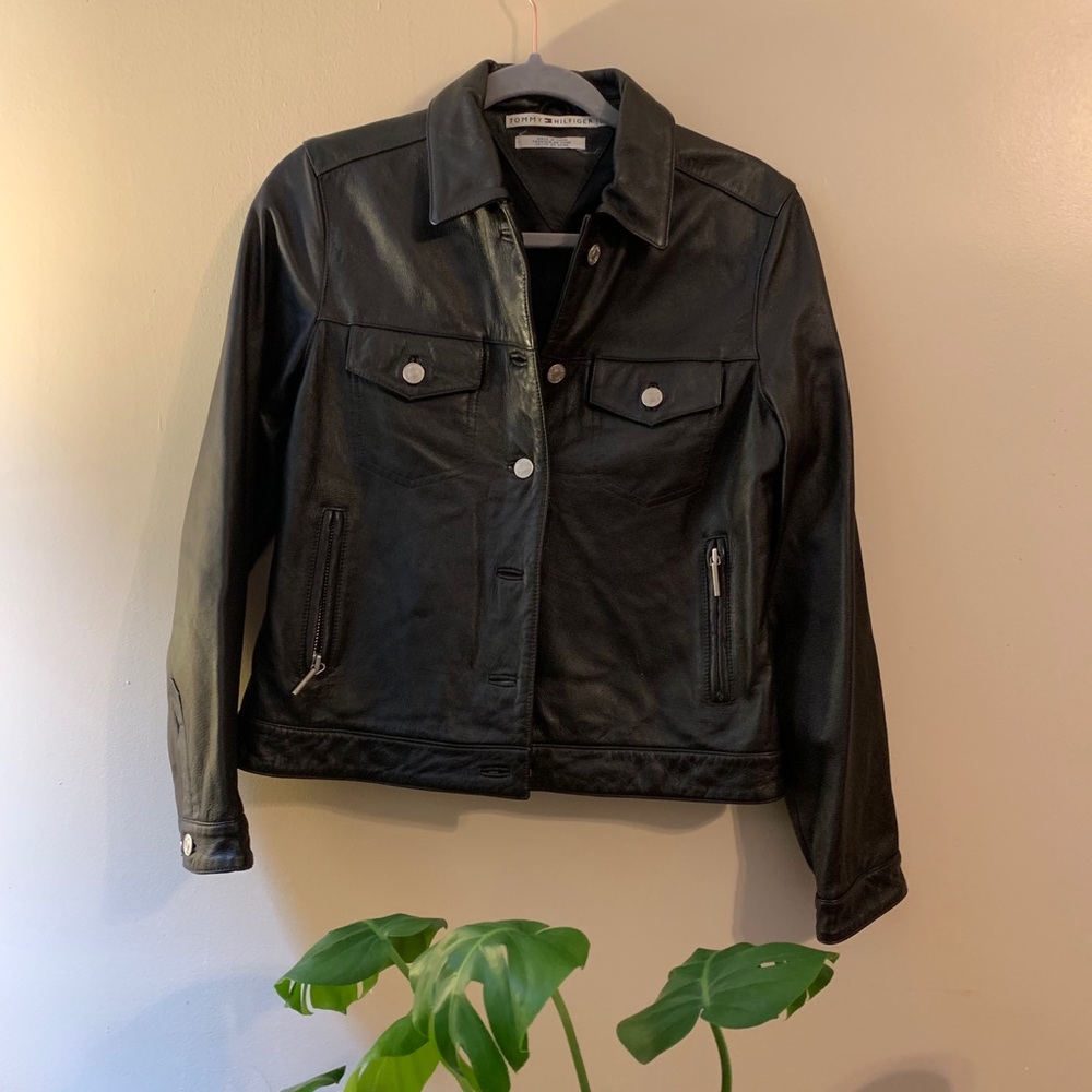 Tommy Hilfiger leather jacket - SMALL